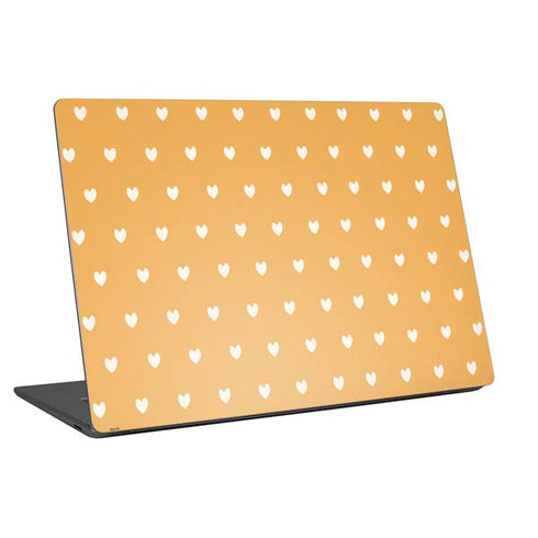 Yellow and White Hearts Universal Laptop 11in (8.8 x 6.2in) Skin